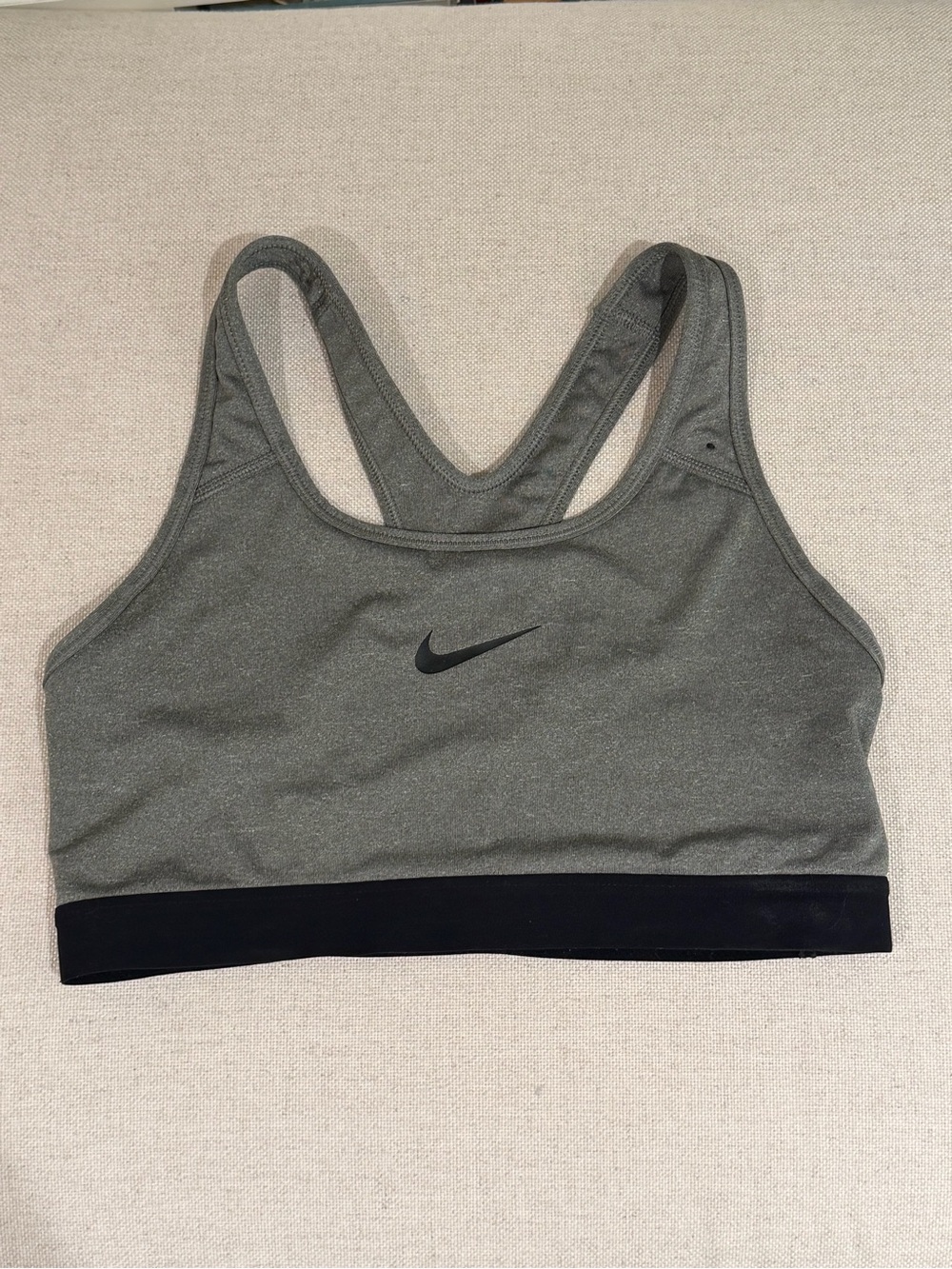Nike Dri-FIT Gray Sports Bra (Size Medium)
